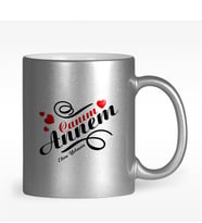 BK Gift Kişiye Özel Canım Annem Tasarımlı Gümüş Yaldızlı Kupa Bardak - 14