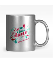 BK Gift Kişiye Özel En Güzel Anne Tasarımlı Gümüş Yaldızlı Kupa Bardak - 1