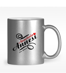 BK Gift Kişiye Özel Annelerin Annesi Tasarımlı Gümüş Yaldızlı Kupa Bardak - 1