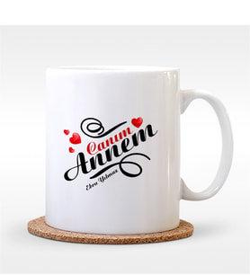 BK Gift Kişiye Özel Canım Annem Tasarımlı Beyaz Kupa Bardak - 14