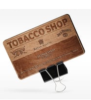 BK Gift Kişiye Özel Mesleki Tobacco Shop & Tekel Bayi Ahşap Kartvizit (Model 1-3) 50 ADET