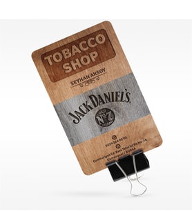 BK Gift Kişiye Özel Mesleki Tobacco Shop & Tekel Bayi Ahşap Kartvizit (Model 1-2) 50 ADET