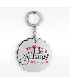BK Gift Kişiye Özel Valide Sultan Tasarımlı Ahşap Anahtarlık - 2