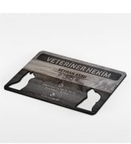 BK Gift Kişiye Özel Mesleki Veteriner Hekim Ahşap Kartvizit (Model 1-4) 50 ADET