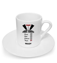 BK Gift Kişiye Özel Damat Kahvesi Türk Kahvesi Fincanı - 2