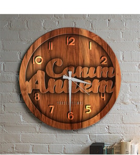 BK Gift Kişiye Özel Canım Annem Tasarımlı Ahşap Yuvarlak Duvar Saati - 8