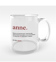 BK Gift Kişiye Özel Anne Anlamlı Cam Kupa Bardak - 1
