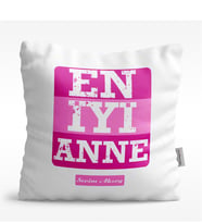 BK Gift Kişiye Özel En İyi Anne Tasarımlı Beyaz  Yastık - 1