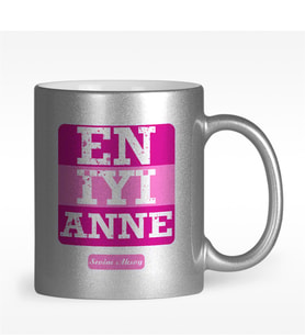BK Gift Kişiye Özel En İyi Anne Tasarımlı Gümüş Yaldızlı Kupa Bardak - 1