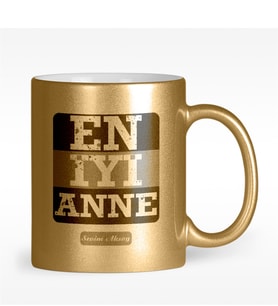 BK Gift Kişiye Özel En İyi Anne Tasarımlı Altın Yaldızlı Kupa Bardak - 1