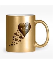 BK Gift Kişiye Özel Annem Tasarımlı Altın Yaldızlı Kupa Bardak - 2