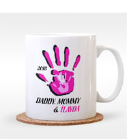BK Gift Kişiye Özel Baba Anne Ve Ben Tasarımlı Beyaz Kupa Bardak - 2