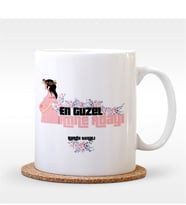 BK Gift Kişiye Özel En Güzel Anne Adayı Tasarımlı Beyaz Kupa Bardak - 2