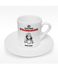 BK Gift Kişiye Özel 3 Vakte Kadar Tasarımlı Türk Kahvesi Fincanı - 3