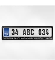 BK Gift Kişiye Özel Şoförün Bahtı Kara Muavini Gönlü Yara Yazılı Plakalık
