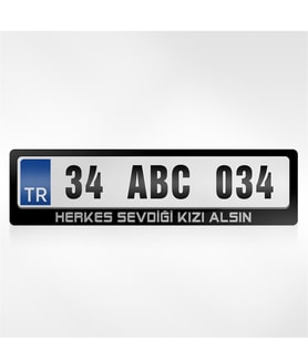 BK Gift Kişiye Özel Herkes Sevdiği Kızı Alsın Yazılı Plakalık