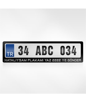 BK Gift Kişiye Özel Hatalıysam Plakamı Yaz 2222 Ye Gönder Yazılı Plakalık