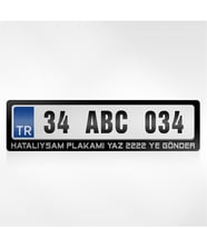 BK Gift Kişiye Özel Hatalıysam Plakamı Yaz 2222 Ye Gönder Yazılı Plakalık