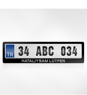 BK Gift Kişiye Özel Hatalıysam Lütfen Yazılı Plakalık