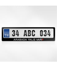BK Gift Kişiye Özel Arabada Yalnız Var Yazılı Plakalık