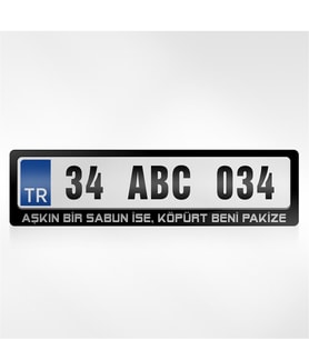 BK Gift Kişiye Özel Aşkın Bir Sabun İse Köpürt Beni Pakize Yazılı Plakalık