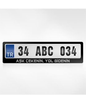 BK Gift Kişiye Özel Aşk Çekenin Yol Gidenin Yazılı Plakalık