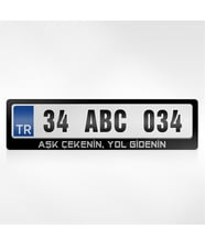 BK Gift Kişiye Özel Aşk Çekenin Yol Gidenin Yazılı Plakalık