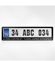 BK Gift Kişiye Özel Alırsın Chevrolet Yuvarlanırsın Şarampole Yazılı Plakalık