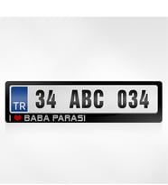 BK Gift Kişiye Özel I Love Baba Parası Yazılı Plakalık - 1
