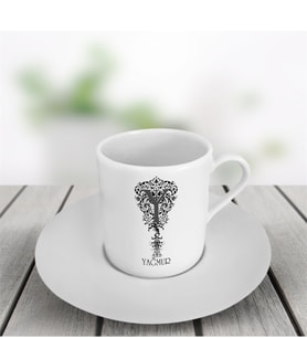 BK Gift Kişiye Özel Harfli Türk Kahvesi Fincanı (Model 1)