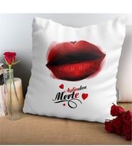 BK Gift Kişiye Özel Öpücüklü Beyaz Yastık - 4