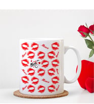 BK Gift Kişiye Özel Öpücüklü Beyaz Kupa Bardak - 5
