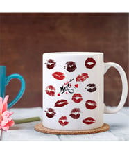 BK Gift Kişiye Özel Öpücüklü Beyaz Kupa Bardak - 3
