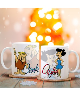 BK Gift Kişiye Özel İkili Beyaz Sevgili Kupası - 4