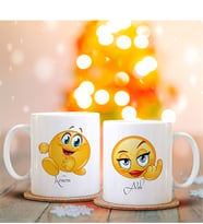 BK Gift Kişiye Özel İkili Emoji Sevgili Kupası - 18