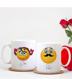 BK Gift Kişiye Özel İkili Emoji Sevgili Kupası - 13