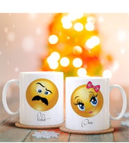 BK Gift Kişiye Özel İkili Emoji Sevgili Kupası - 10