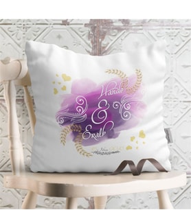 BK Gift Kişiye Özel İsimli Beyaz Yastık - 1