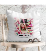BK Gift Kişiye Özel Aşk Tasarımlı Beyaz Yastık - 3