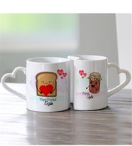 BK Gift Kişiye Özel İkili Reçel Ekmek Sevgili Kupası - 2