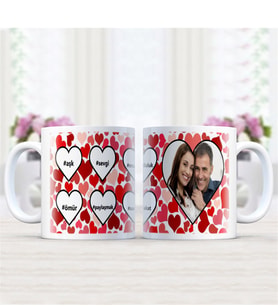 BK Gift Kişiye Özel Hashtag Beyaz Kupa Bardak - 6