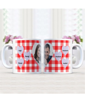 BK Gift Kişiye Özel Hashtag Beyaz Kupa Bardak - 3