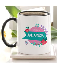 BK Gift Kişiye Özel Hayatımın Anlamısın Siyah Kupa Bardak
