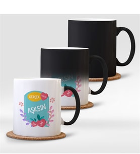 BK Gift Kişiye Özel Gerçek Aşksın Sihirli Kupa Bardak