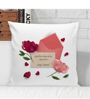 BK Gift Kişiye Özel Sevgi Sözcüklü Beyaz Yastık  - 6