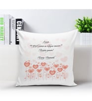 BK Gift Kişiye Özel Sevgi Sözcüklü Beyaz Yastık  - 4