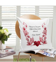 BK Gift Kişiye Özel Sevgi Sözcüklü Beyaz Yastık  - 2