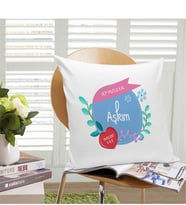 BK Gift Kişiye Özel Hep Mutlu Kal Aşkım Beyaz Yastık