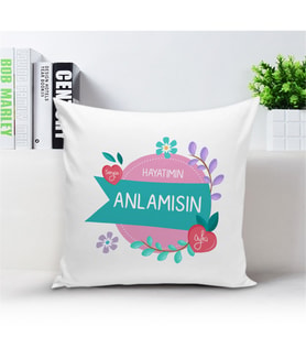 BK Gift Kişiye Özel Hayatımın Anlamısın Beyaz Yastık