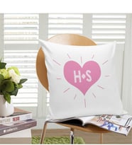BK Gift Kişiye Özel Baş Harfli Beyaz Yastık